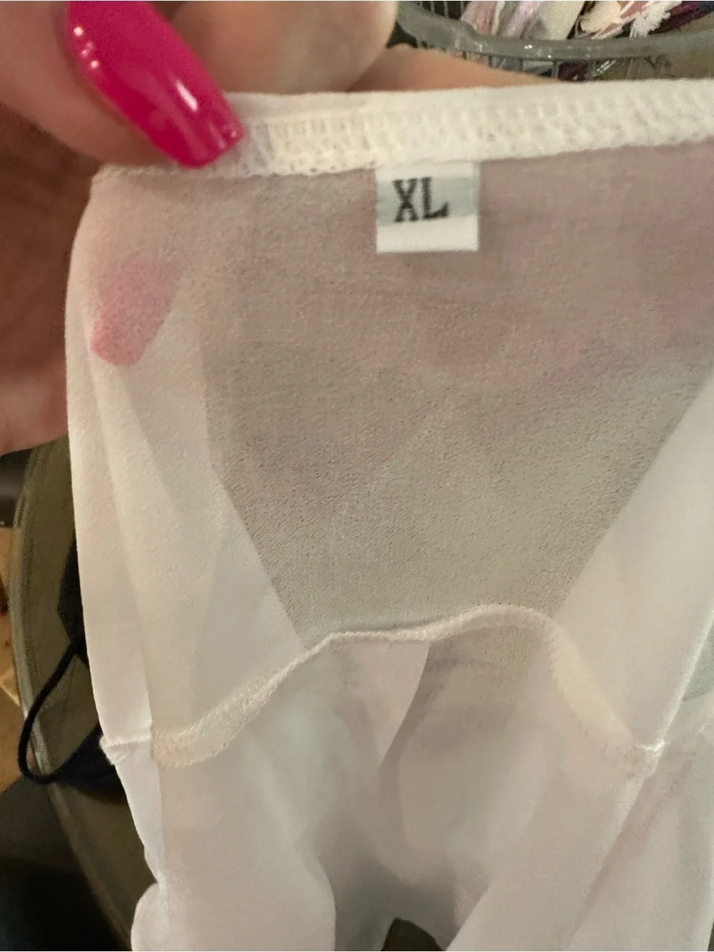 NWOT Sheer White Tie-Front Crop Wrap